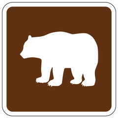 Bear warning sign