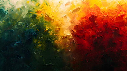 Abstract background with rough paint and colors in reggae style.