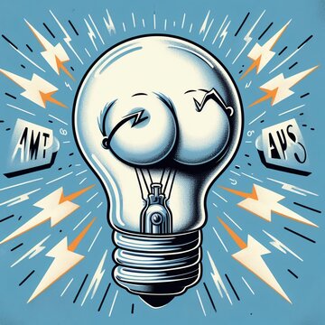 Lampe bulbe symbole d'intelligence et de d'invention