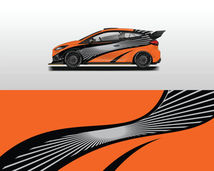 Car wrap design vector, livery racing decal
