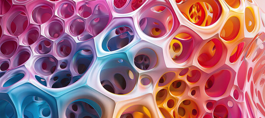 background voronoi abstract 3d mesh with holes