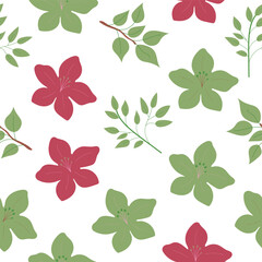 Flower plant seamless pattern, ornament for beautiful design.