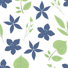 Flower plant seamless pattern, ornament for beautiful design.
