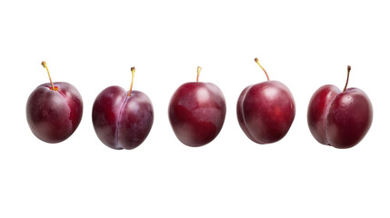 Plums isolated with transparent background