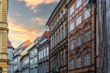 View of colorful old town in Prague - obrazy, fototapety, plakaty