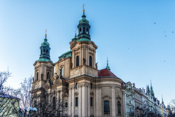 Fototapeta na wymiar The Church of St. Nicholas in Prague.