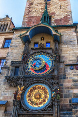 Astronomical clock Orloj in Prague, the capital of Czech Republic.