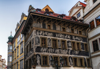 Building decorated with the 