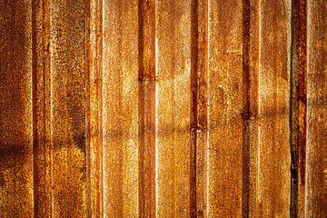 Rusty galvanized iron, old galvanized fence texture. Metal texture background