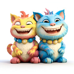 Fototapeta premium Enjoy this pet's vibrant, eye-catching, 3d colors.