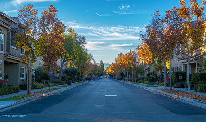 avenue in the middle of neighborhood.