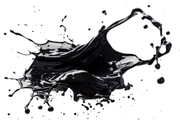 Spectacular splash of black ink