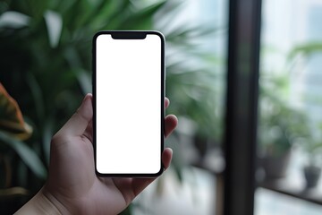 A person holding a cell phone in their hand