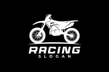 Motocross Race Motorbike vector logo design