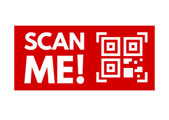 scan QR code,  Scan me!  -vector illustration