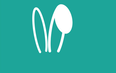 Easter Bunny Ears, rabbit icon vector isolated