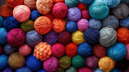 Balls of yarn that are vibrant in color.