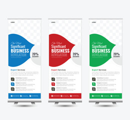 vector modern roll up banner rack card or dl flyer templates for presentation purpose