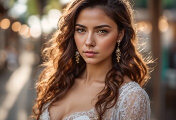 A Portrait Of Breathtakingly Gorgeous, Exotic, Beautiful Woman.