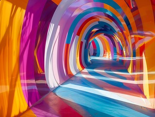 Explore the psychological impact of complementary and analogous color combinations in a wide angle composition Create a visually stimulating design 