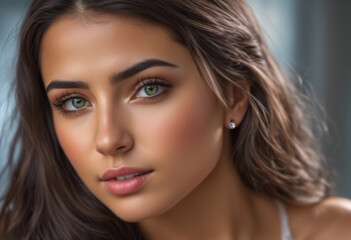 Obraz premium A Portrait Of Breathtakingly Gorgeous, Exotic, Beautiful Woman.