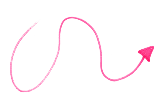 pink arrows isolated on transparent background