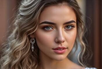 A Portrait Of Breathtakingly Gorgeous, Exotic, Beautiful Woman.