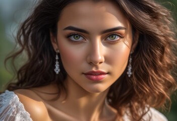 Fototapeta premium A Portrait Of Breathtakingly Gorgeous, Exotic, Beautiful Woman.