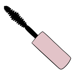 Simple Mascara brush vector isolated illustration