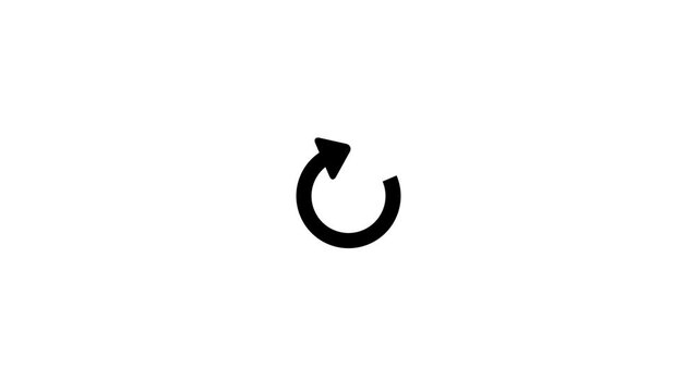 Reload icon, circular refresh arrow animation. Rotation arrow symbol.