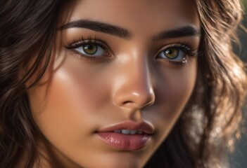 A Portrait Of Breathtakingly Gorgeous, Exotic, Beautiful Woman.