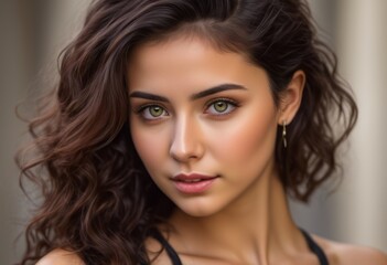 Fototapeta premium A Portrait Of Breathtakingly Gorgeous, Exotic, Beautiful Woman.