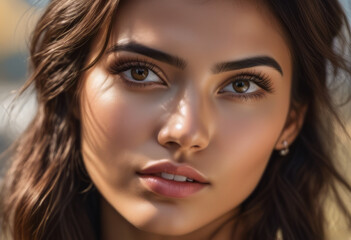 Obraz premium A Portrait Of Breathtakingly Gorgeous, Exotic, Beautiful Woman.