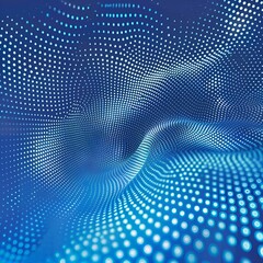 Obraz premium Blue Technology Lines with White Dots