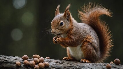 squirrel eating nut