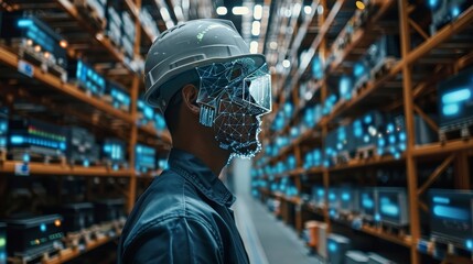 Fototapeta premium machine learning algorithms enhance supply chain performance industrial