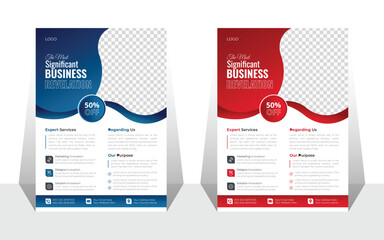 Corporate Business Flyer Poster Brochure Cover Design Template A4 size vector layout flyer template with minimalist layout.