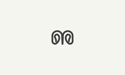initial letter M simple monogram logo design vector illustration