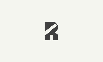 initial letter R monogram simple logo design vector illustration