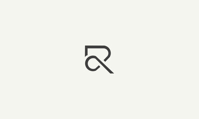 initial letter R monogram simple logo design vector illustration