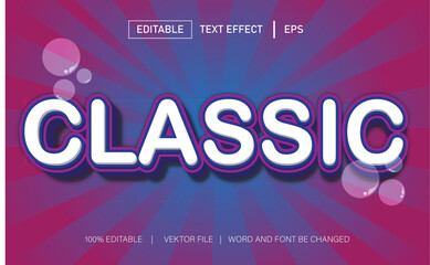 classic text style editable text effect