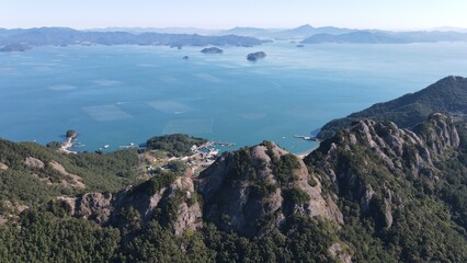 Fototapeta premium aerial view of the tongyeong