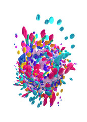 Colorful 3d pattern, cover design