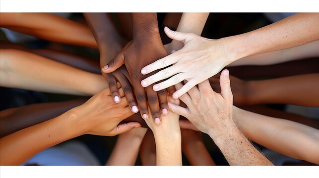 Diverse Hands United in Solidarity