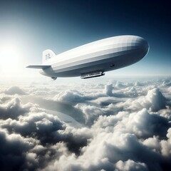 airplane flying in the sky airship