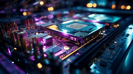 Close Up of a Computer Motherboard