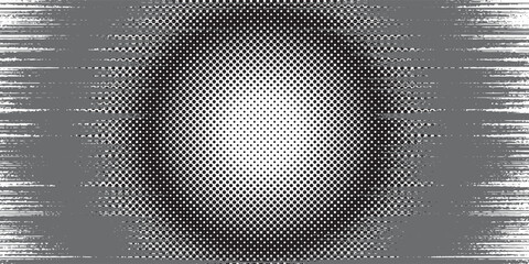 seamless vintage distressed halftone dot background pattern tileable grunge black printer ink raster dots overlay retro comic book or print making creative concept backdrop - obrazy, fototapety, plakaty