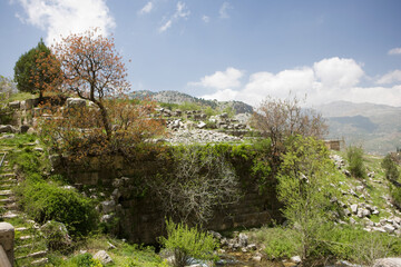 Lebanon. Landscape on a cloudy spring day.