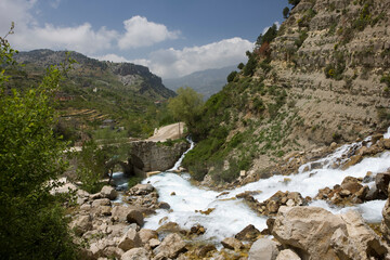 Lebanon. Landscape on a cloudy spring day.