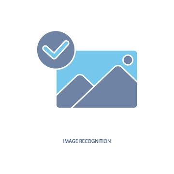 image recognition concept line icon. Simple element illustration. image recognition concept outline symbol design.